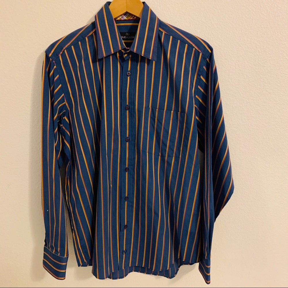 3 Bugatchi Uomo Mens Long Sleeve Medium Shirts - Picture 9 of 12